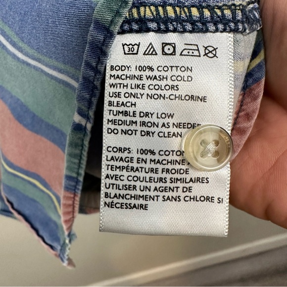 Urban Outfitter Mens Short Sleeve Striped Button Down Shirt Size L - Picture 4 of 5